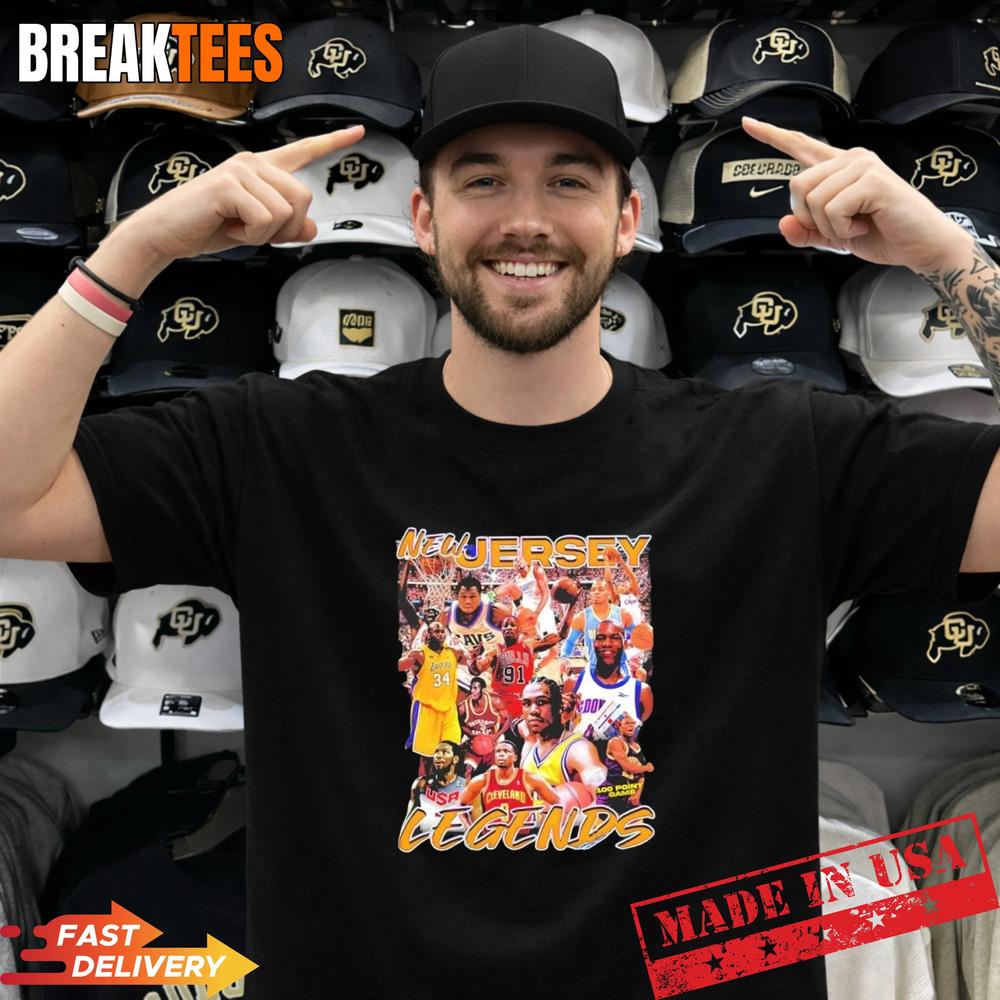 New Jersey Basketball Basketball Legends Graphic T-Shirt Unisex T-shirt, Sweatshirt, Hoodie, Long Sleeve Tee - T-Shirt, Sweatshirt, Hoodie