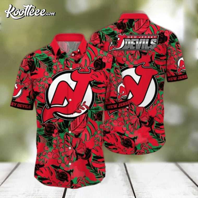 New Jersey Devils NHL Hawaiian Shirt hockey jersey product view 2