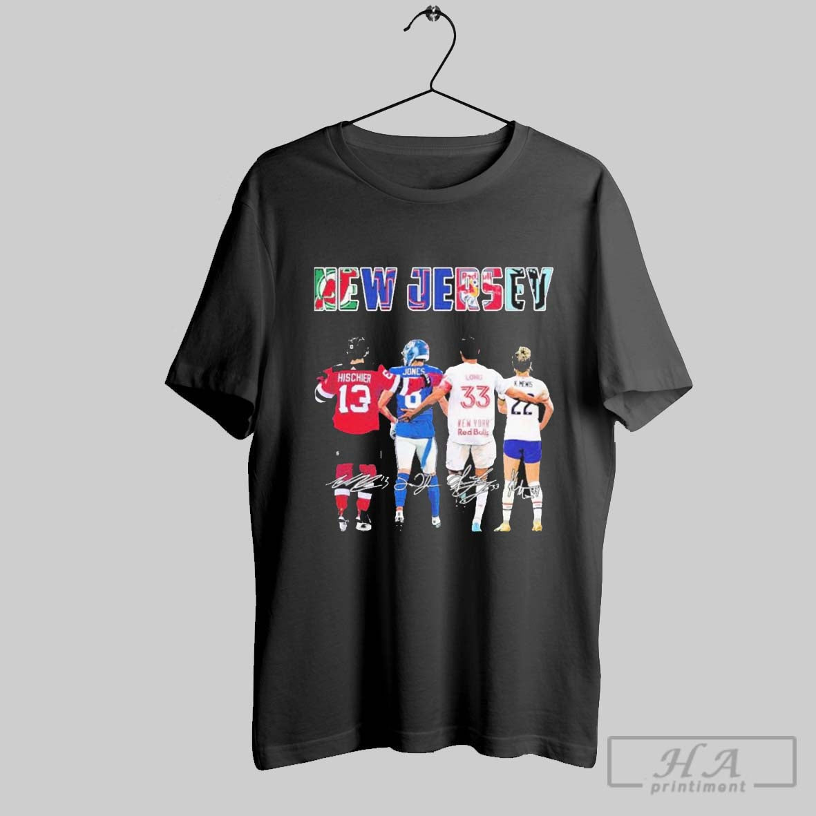 New Jersey Sports Teams 4 Players Signatures sports jersey product view 1