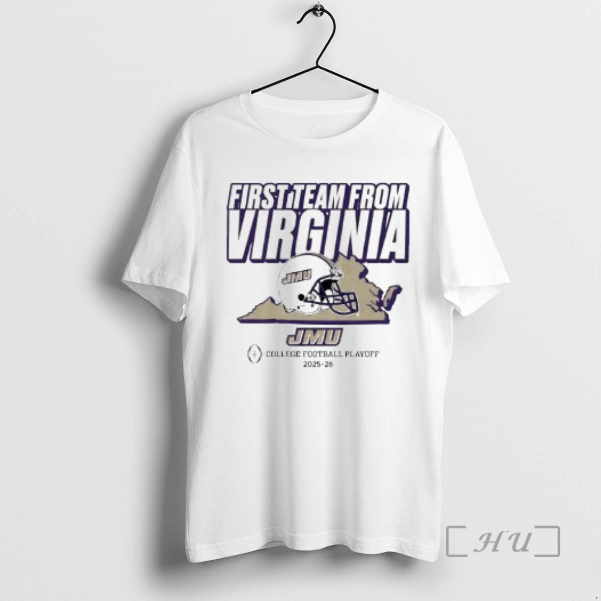 New Jmu Football Cfp First Team From Virginia 2025 2026 Circle White Premium T Shirts - T-Shirt, Sweatshirt, Hoodie