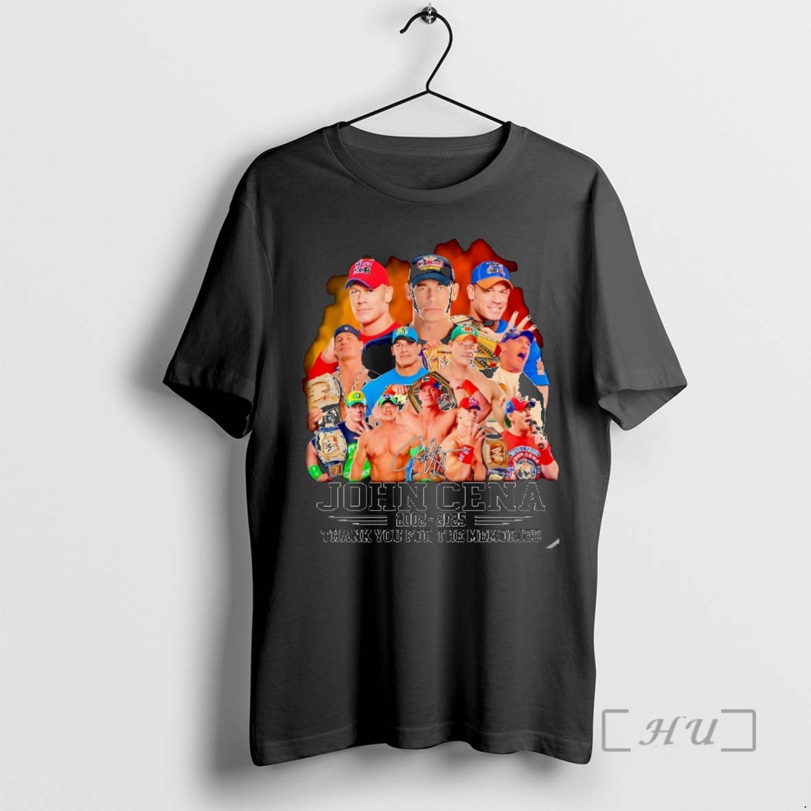 New John Cena 2002 2025 Thank You For The Memories Signature Christmas Premium T Shirts - T-Shirt, Sweatshirt, Hoodie