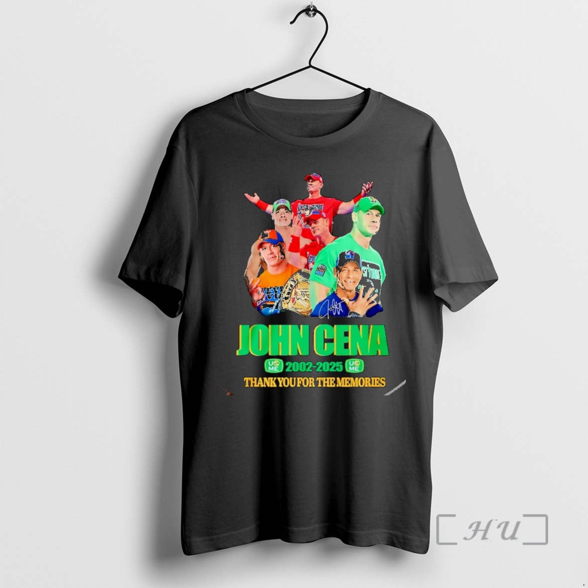 New John Cena 23 Years 2002 2025 Thank You For The Memories Signature Christmas Premium - T-Shirt, Sweatshirt, Hoodie