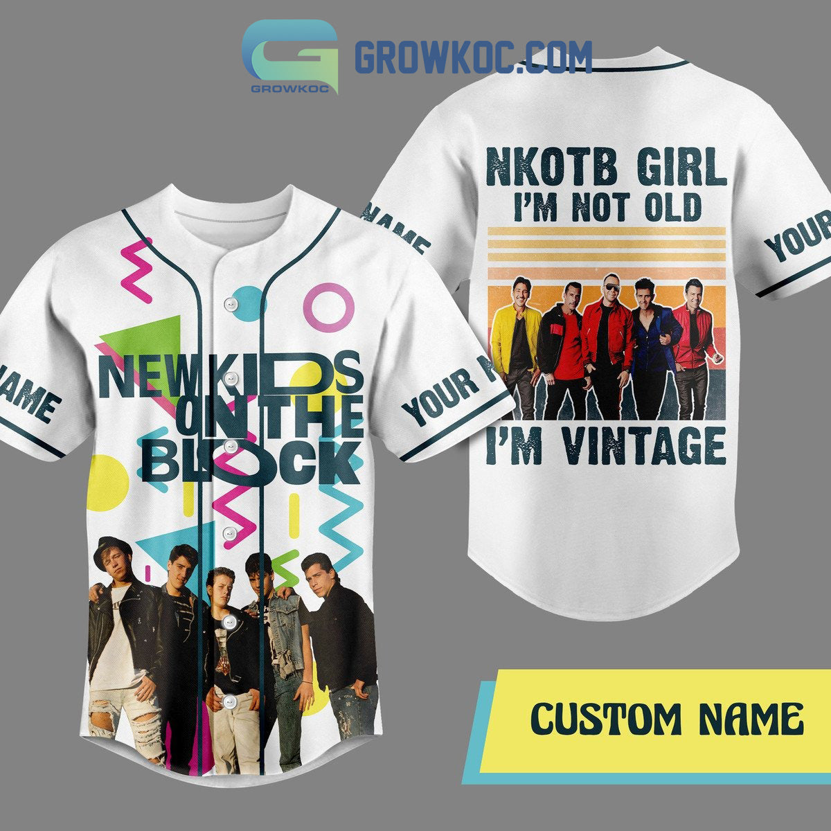 New Kids On The Block I’m Not Old I’m Vintage Personalized Baseball Jersey baseball jersey product view 1