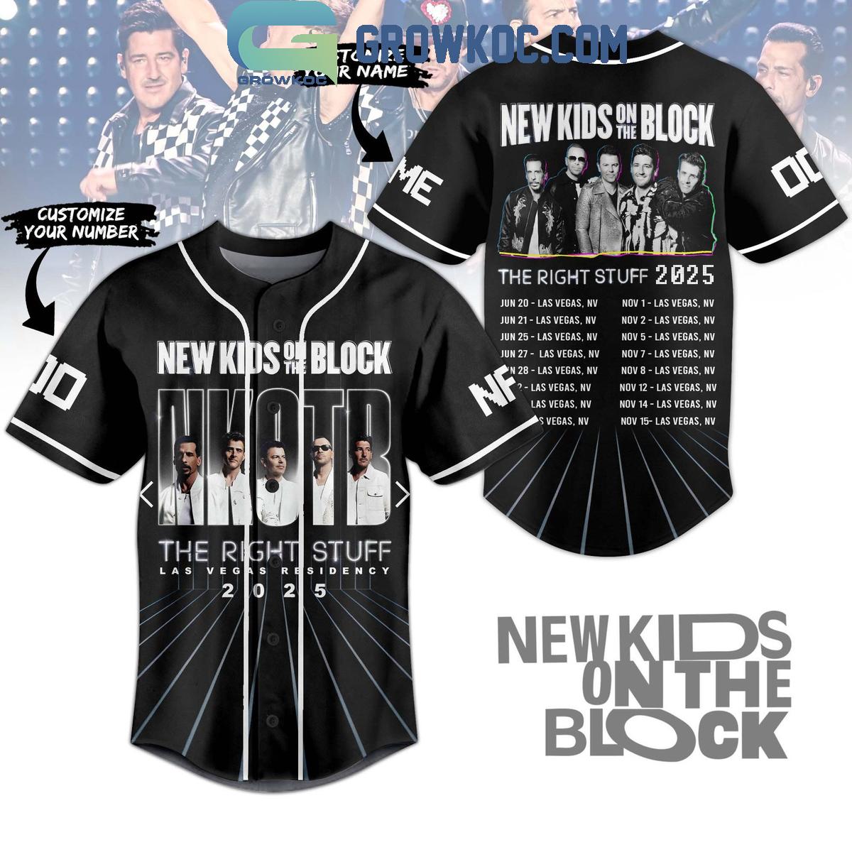 New Kids On The Block The Right Stuff 2025 Personalized Baseball Jersey baseball jersey product view 1