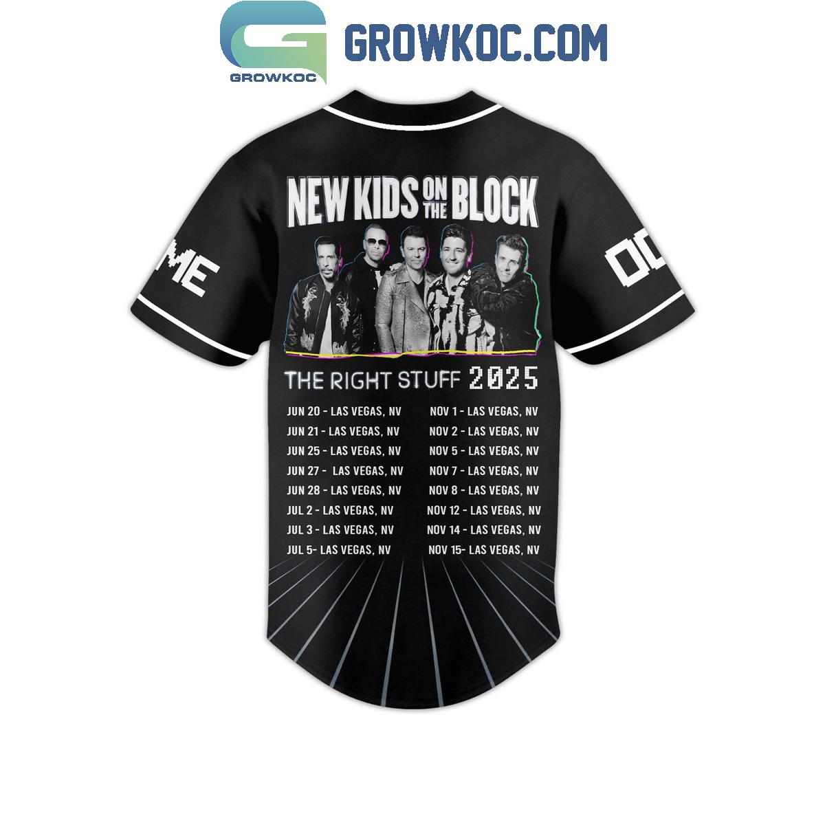 New Kids On The Block The Right Stuff 2025 Personalized Baseball Jersey baseball jersey product view 3