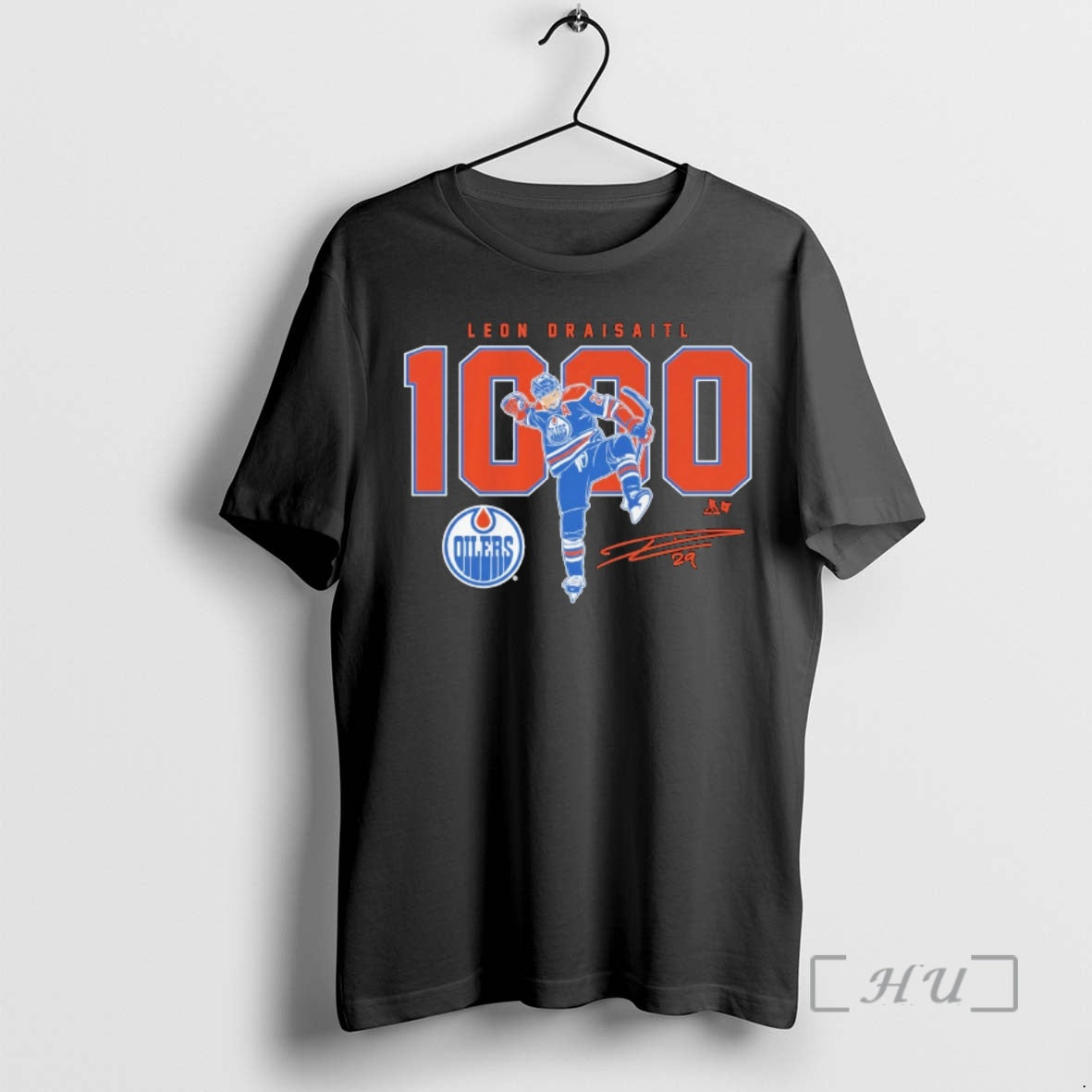 New Leon Draisaitl 1000 Career Points Milestone Edmonton Oilers Signature - T-Shirt, Sweatshirt, Hoodie