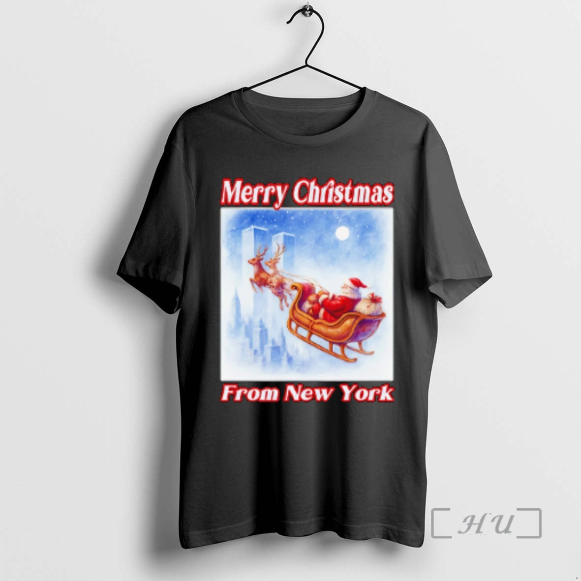 New Merry Christmas From New York Santa Rides A Reindeer - T-Shirt, Sweatshirt, Hoodie