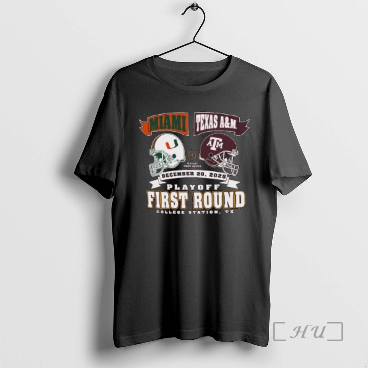 New Miami Vs Texas Am Cfp Round 1 Head 2 Head Helmet Dec 20 2025 - T-Shirt, Sweatshirt, Hoodie