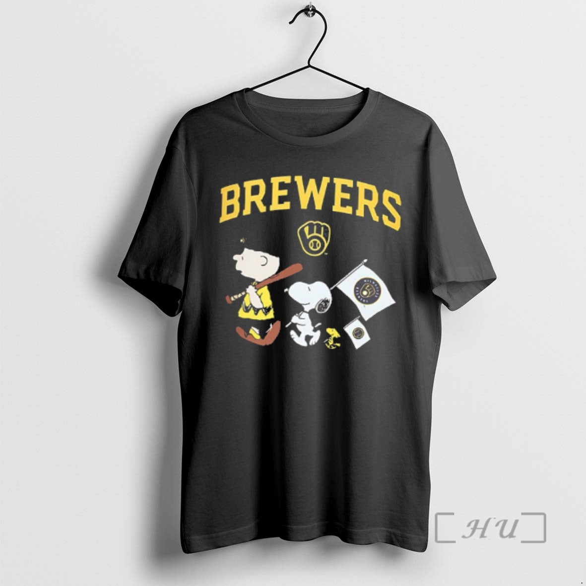 New Milwaukee Brewers X Peanuts Flag 2 Sided - T-Shirt, Sweatshirt, Hoodie
