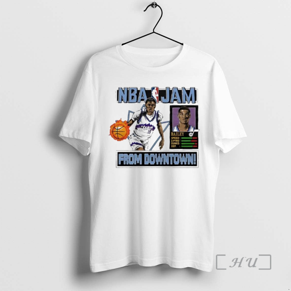 New Nba Jam Jazz Ace Bailey From Downtown - T-Shirt, Sweatshirt, Hoodie