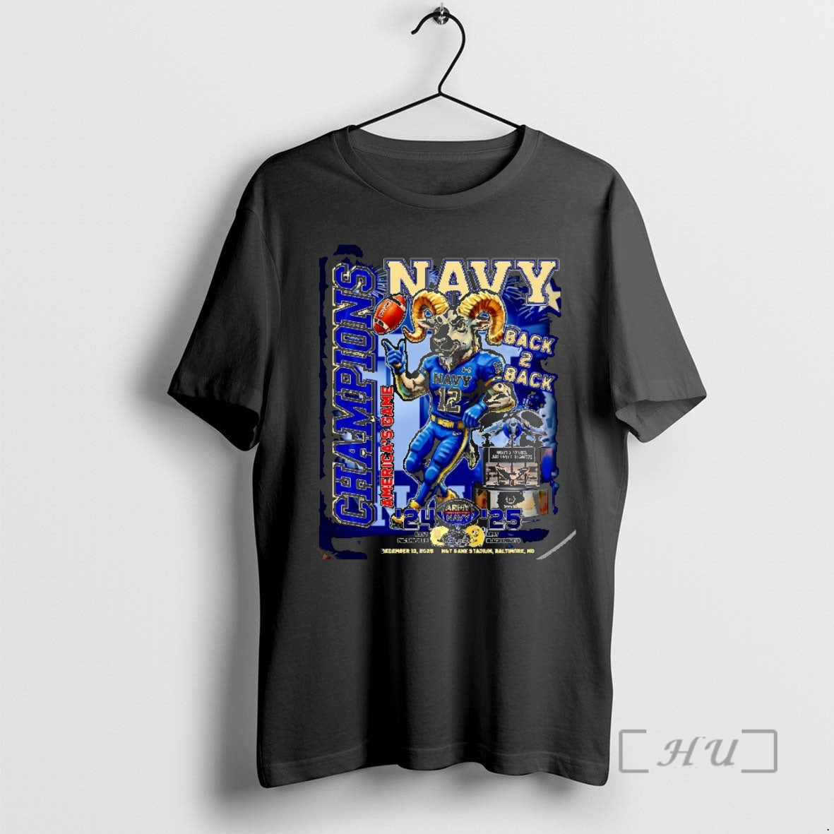 New Navy Midshipmen 2025 Americas Game Champions Back To Back 24 25 Christmas Premium - T-Shirt, Sweatshirt, Hoodie