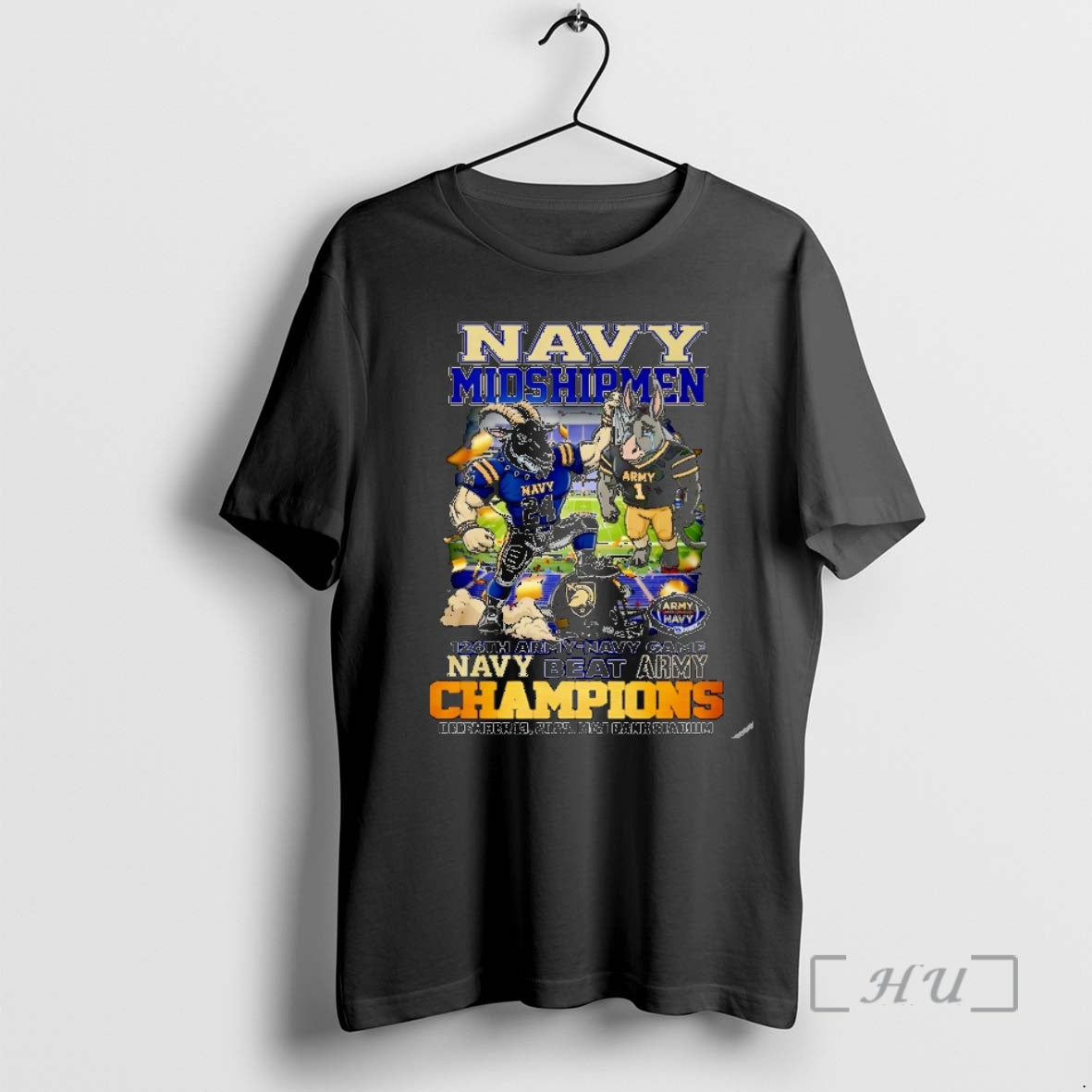 New Navy Midshipmen Beat Army 2025 126th Amry Navy Game Champions Mascot Christmas Premium - T-Shirt, Sweatshirt, Hoodie