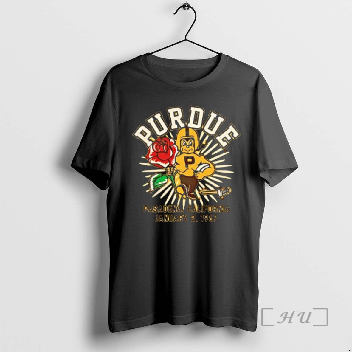 New Purdue Boilermakers Gold Homefield Football 1967 Rose Bowl Pasadena California January 2nd 1967 Premium - T-Shirt, Sweatshirt, Hoodie