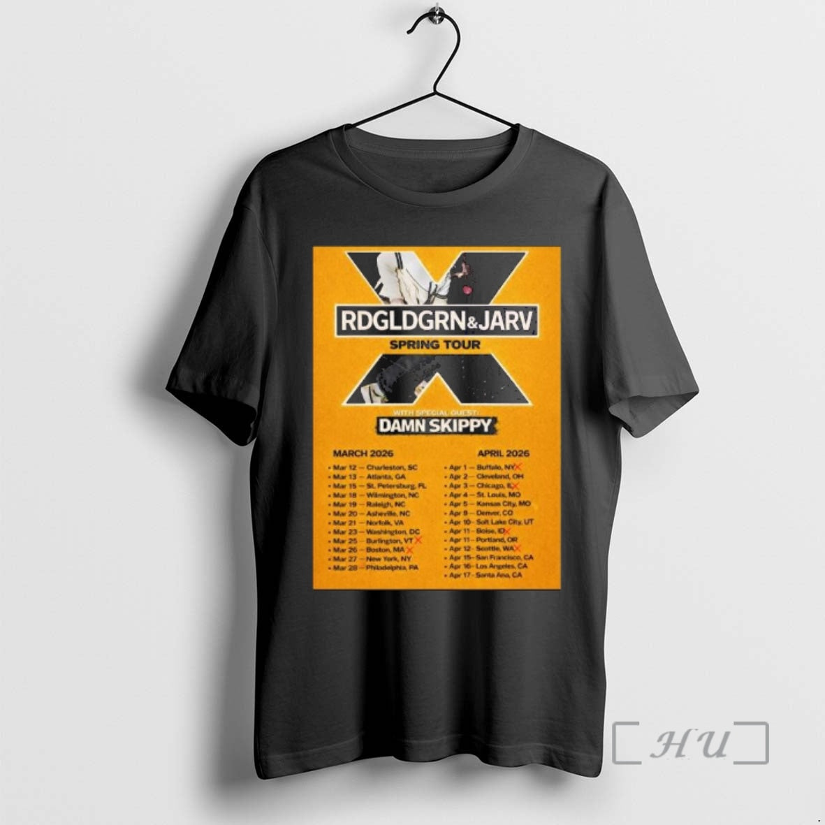New Rdgldgrn Jarv Spring Tour 2026 - T-Shirt, Sweatshirt, Hoodie
