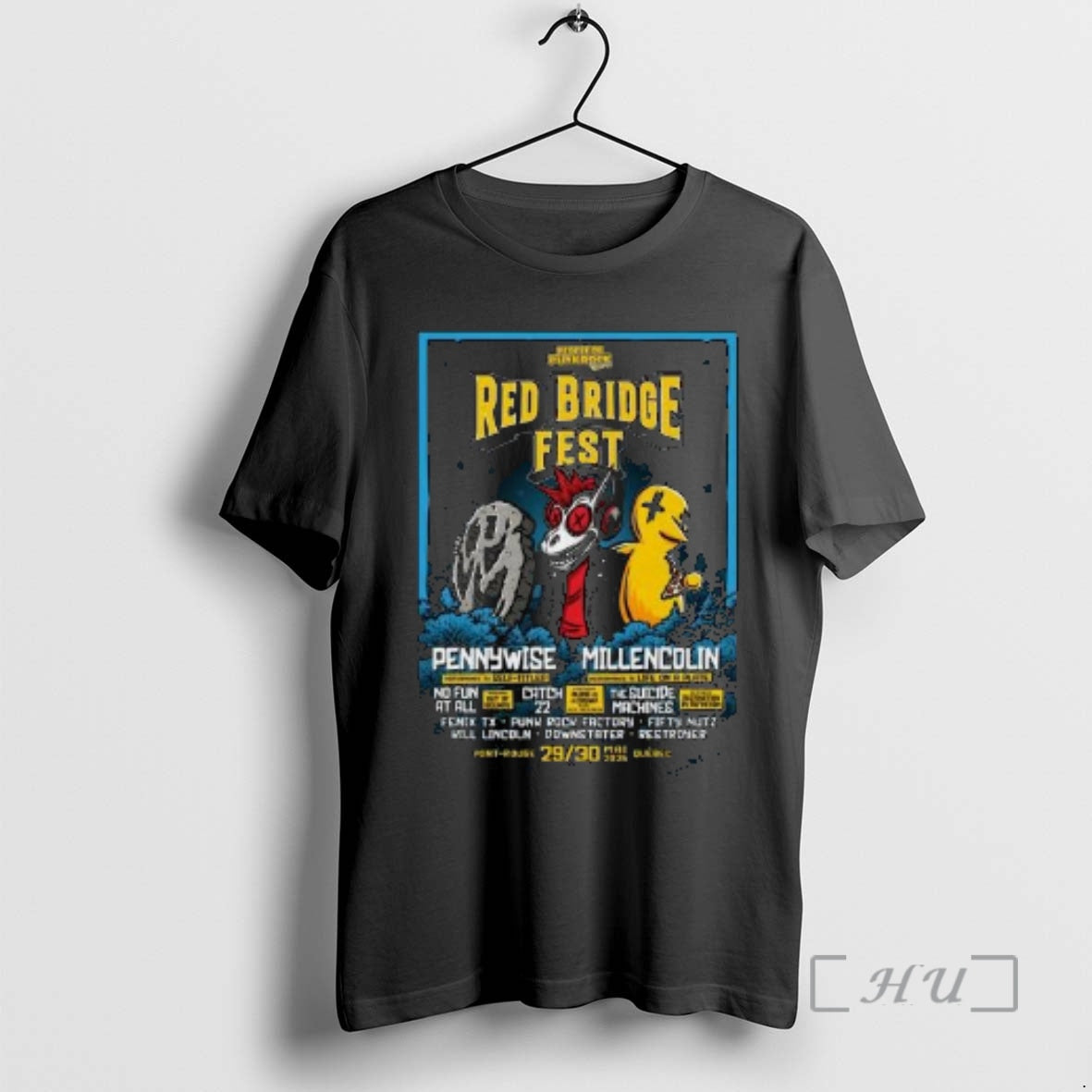 New Red Bridge Fest May 29 30 2026 Pont Rouge Quebec Circle Black Premium - T-Shirt, Sweatshirt, Hoodie