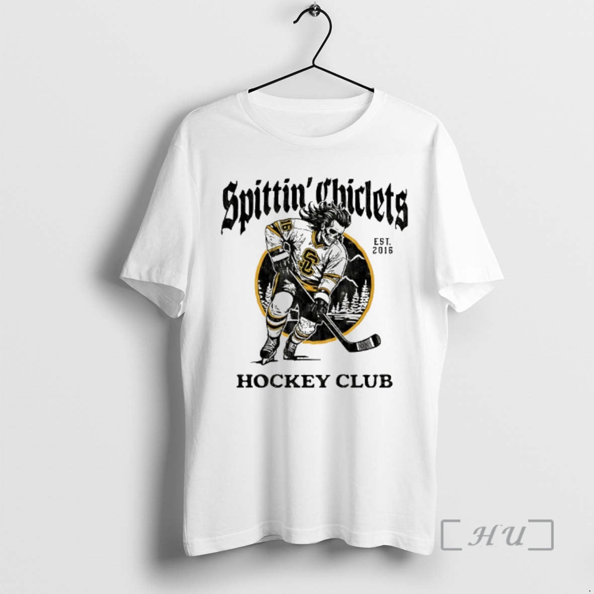 New Spittin Chiclets Skullet Hockey Club Est 2016 - T-Shirt, Sweatshirt, Hoodie