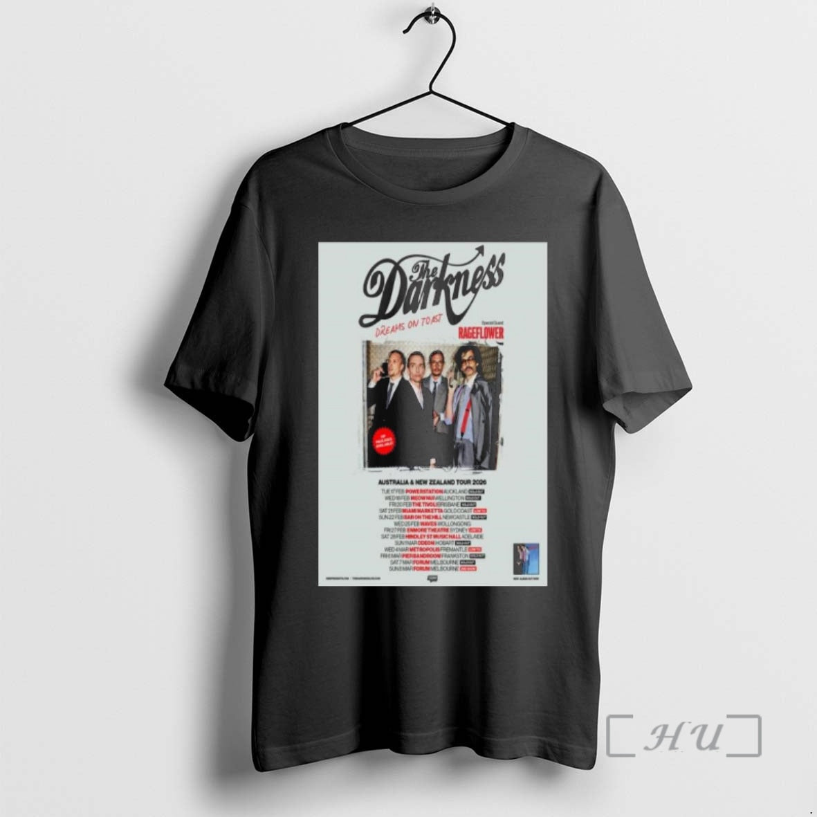 New The Darkness Australia New Zealand Tour 2026 - T-Shirt, Sweatshirt, Hoodie