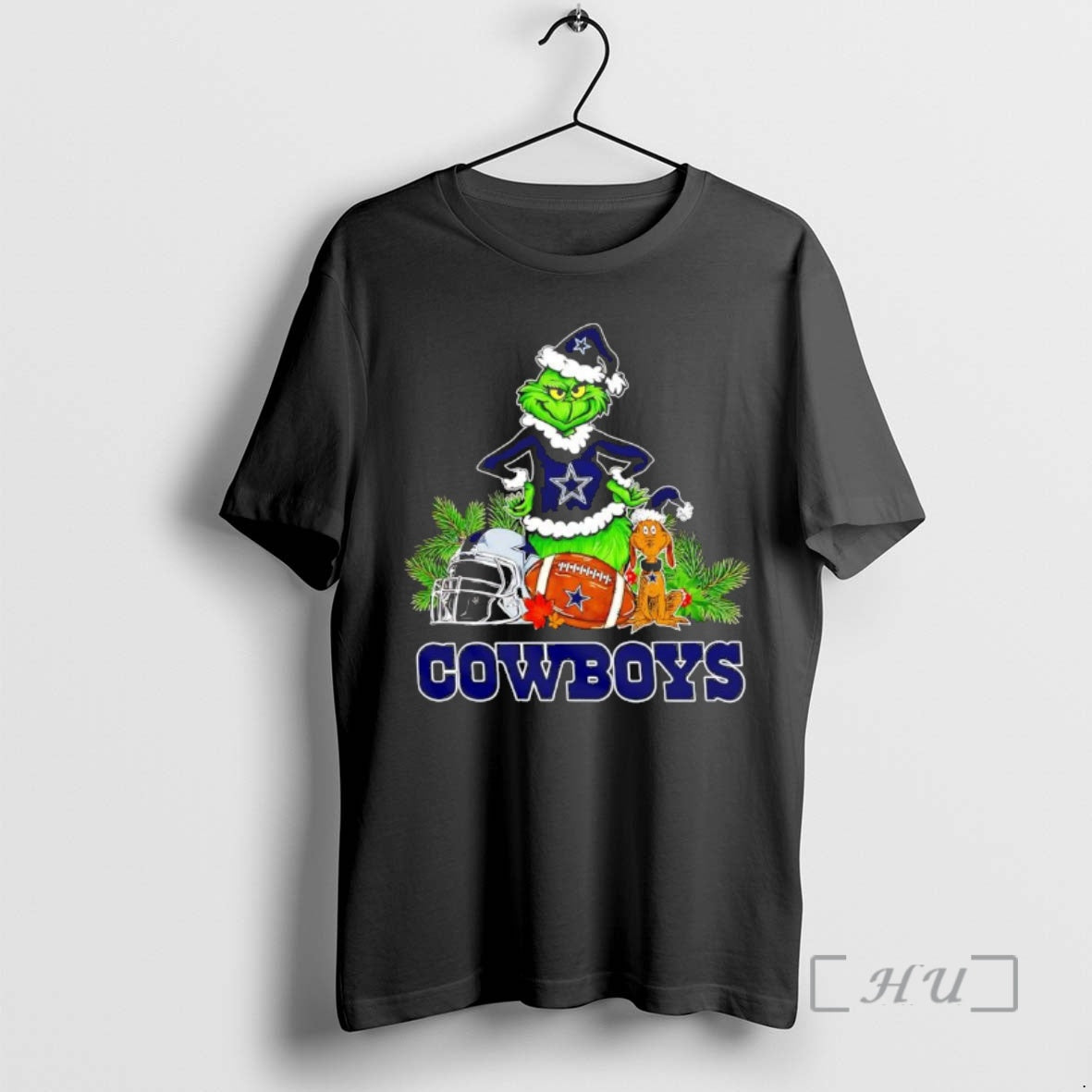 New The Grinch And Max Dallas Cowboys Christmas Helmet Items - T-Shirt, Sweatshirt, Hoodie