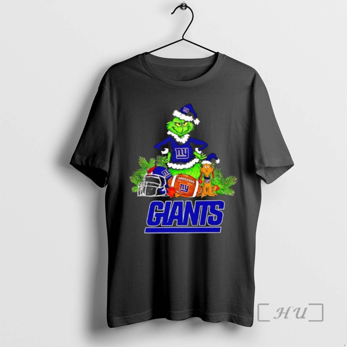 New The Grinch And Max New York Giants Christmas Helmet Items Premium T Shirts Sweater - T-Shirt, Sweatshirt, Hoodie