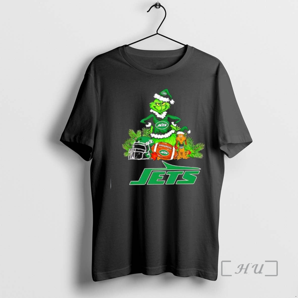 New The Grinch And Max New York Jets Christmas Helmet Items Premium T Shirts Sweater - T-Shirt, Sweatshirt, Hoodie