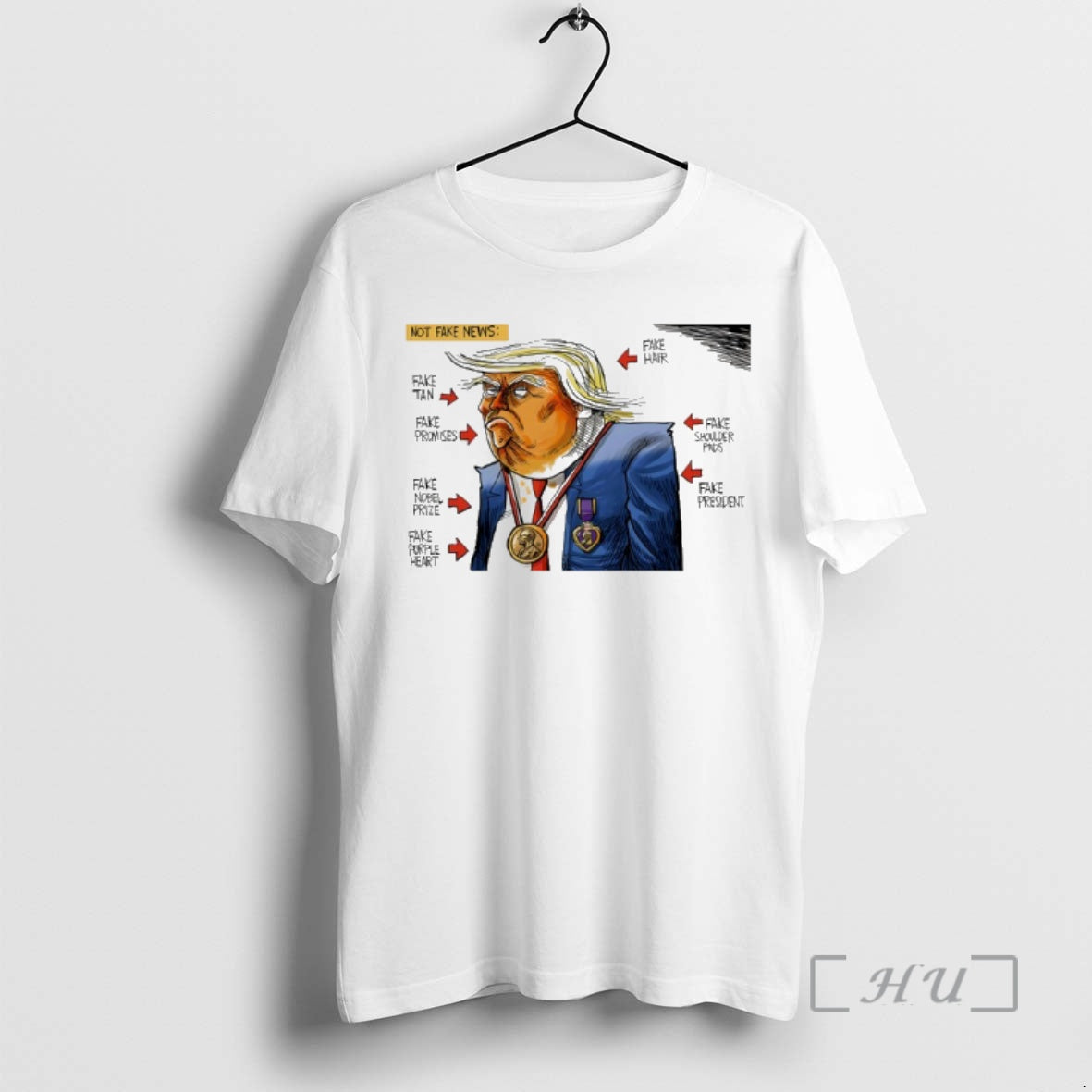 New Trump Not Fake News 2026 Fake Fan Fake Hair Fake Promises Meme Premium - T-Shirt, Sweatshirt, Hoodie