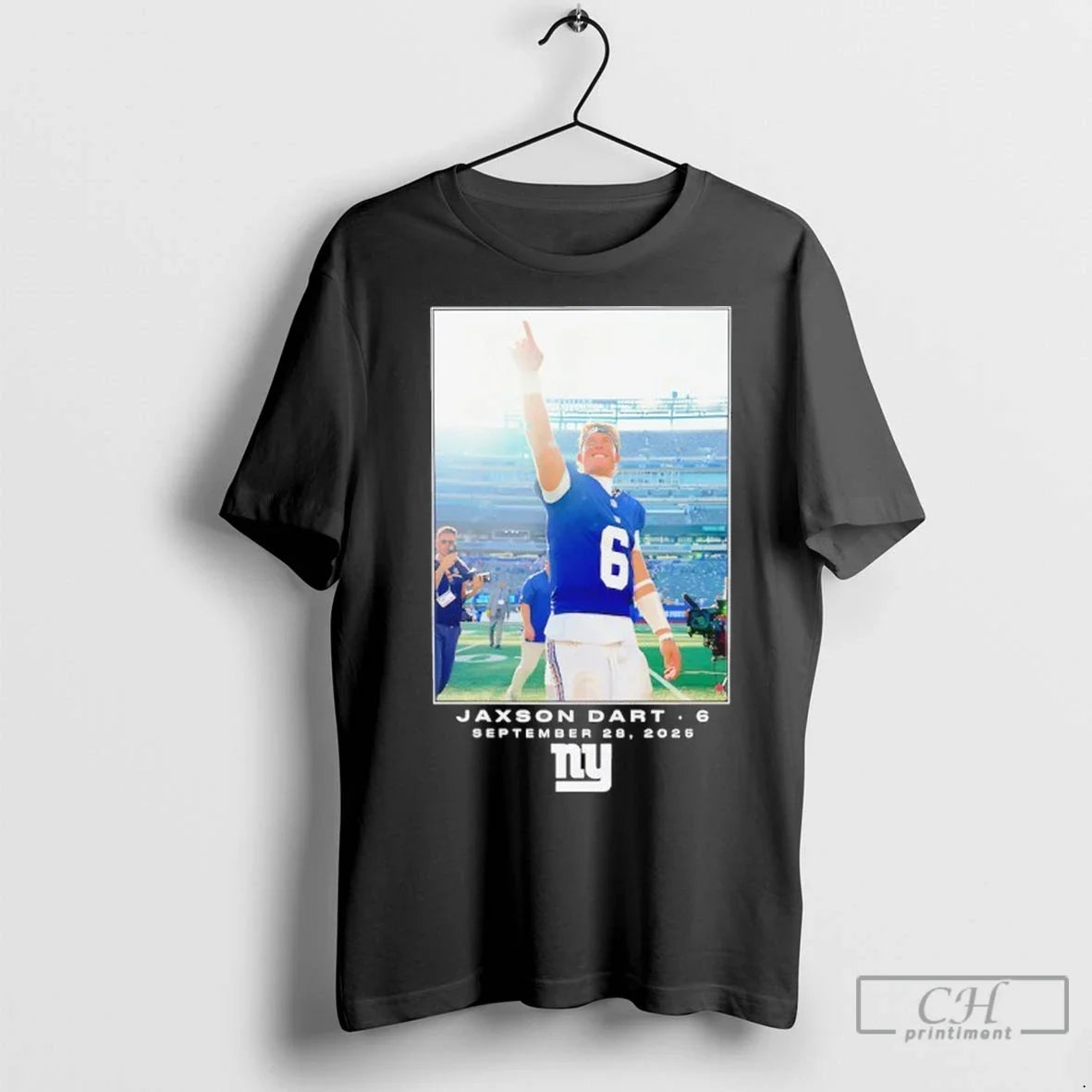 New York Giants Jaxson Dart September 28 2025 T Shirts Unisex T-shirt, Sweatshirt, Hoodie, Long Sleeve Tee - T-Shirt, Sweatshirt, Hoodie