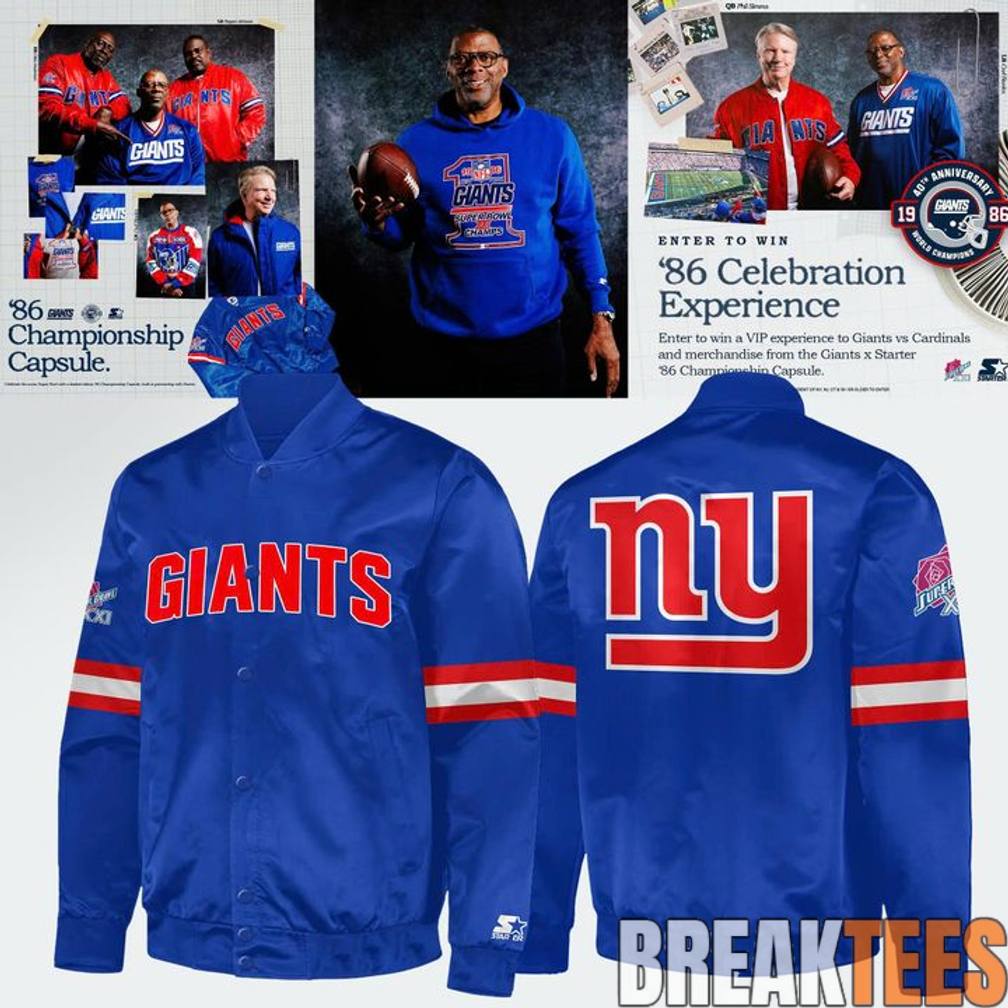 New York Giants The 86 Championship Bomber Jacket Unisex T-shirt, Sweatshirt, Hoodie, Long Sleeve Tee - T-Shirt, Sweatshirt, Hoodie