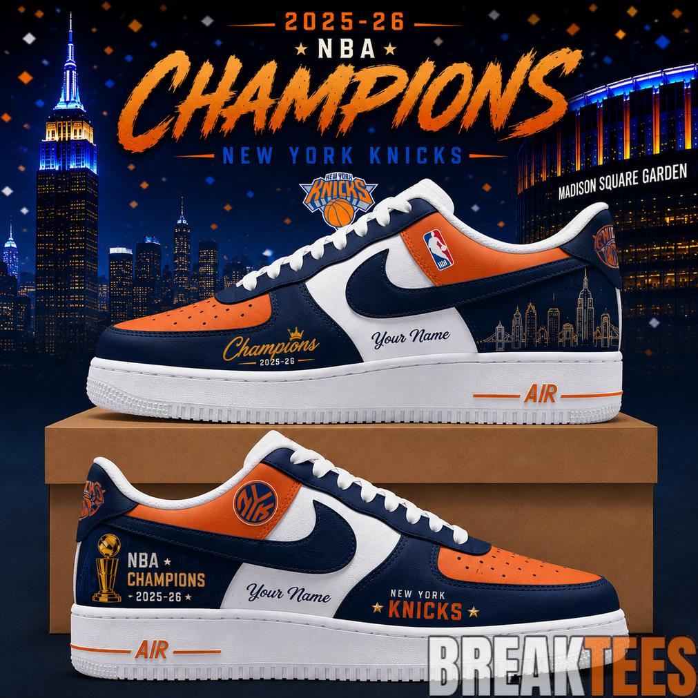 New York Knick 2026 NBA Champions AF1 Shoes Unisex T-shirt, Sweatshirt, Hoodie, Long Sleeve Tee - T-Shirt, Sweatshirt, Hoodie