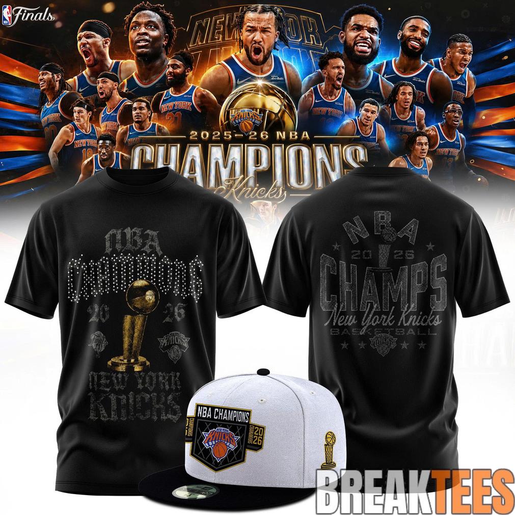 New York Knick 2026 NBA Champions Black Shirt Unisex T-shirt, Sweatshirt, Hoodie, Long Sleeve Tee - T-Shirt, Sweatshirt, Hoodie