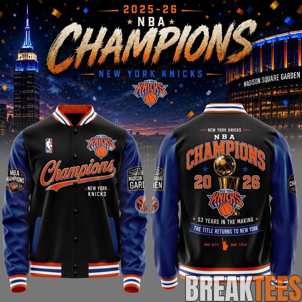 New York Knick 2026 NBA Champions Jacket Unisex T-shirt, Sweatshirt, Hoodie, Long Sleeve Tee - T-Shirt, Sweatshirt, Hoodie