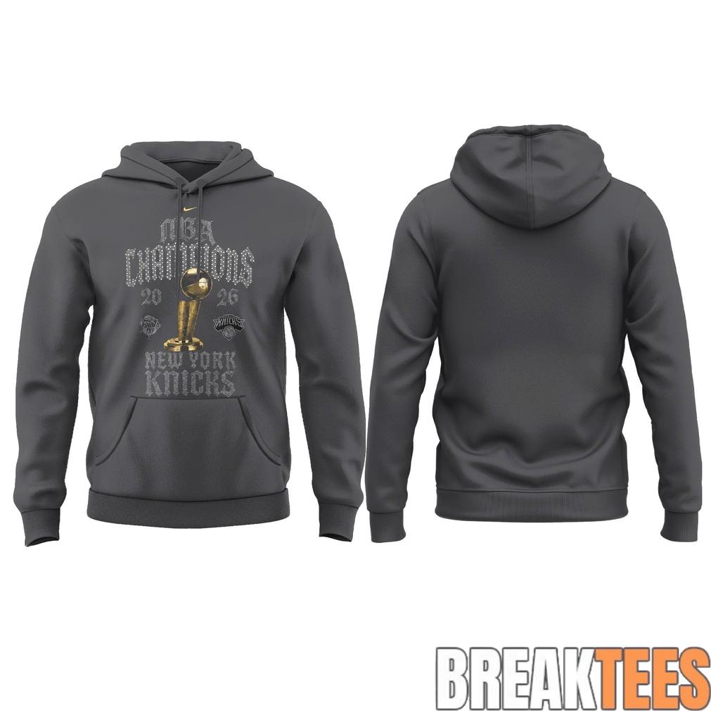 New York Knick 2026 NBA Champions Forever' Grey - Adult & Kids T-Shirts, Sweatshirts & Hoodies apparel design preview 2