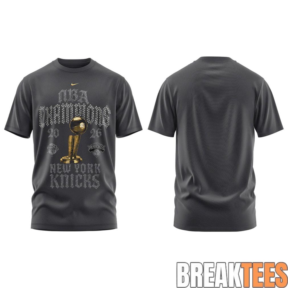 New York Knick 2026 NBA Champions Forever' Grey - Adult & Kids T-Shirts, Sweatshirts & Hoodies apparel design preview 2