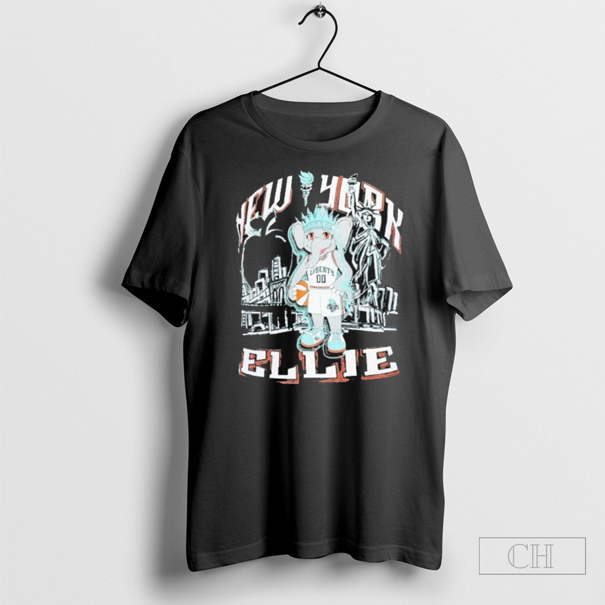 New York Liberty Ellie Mascot City Elementized T Shirt Tee Unisex T-shirt, Sweatshirt, Hoodie, Long Sleeve Tee - T-Shirt, Sweatshirt, Hoodie