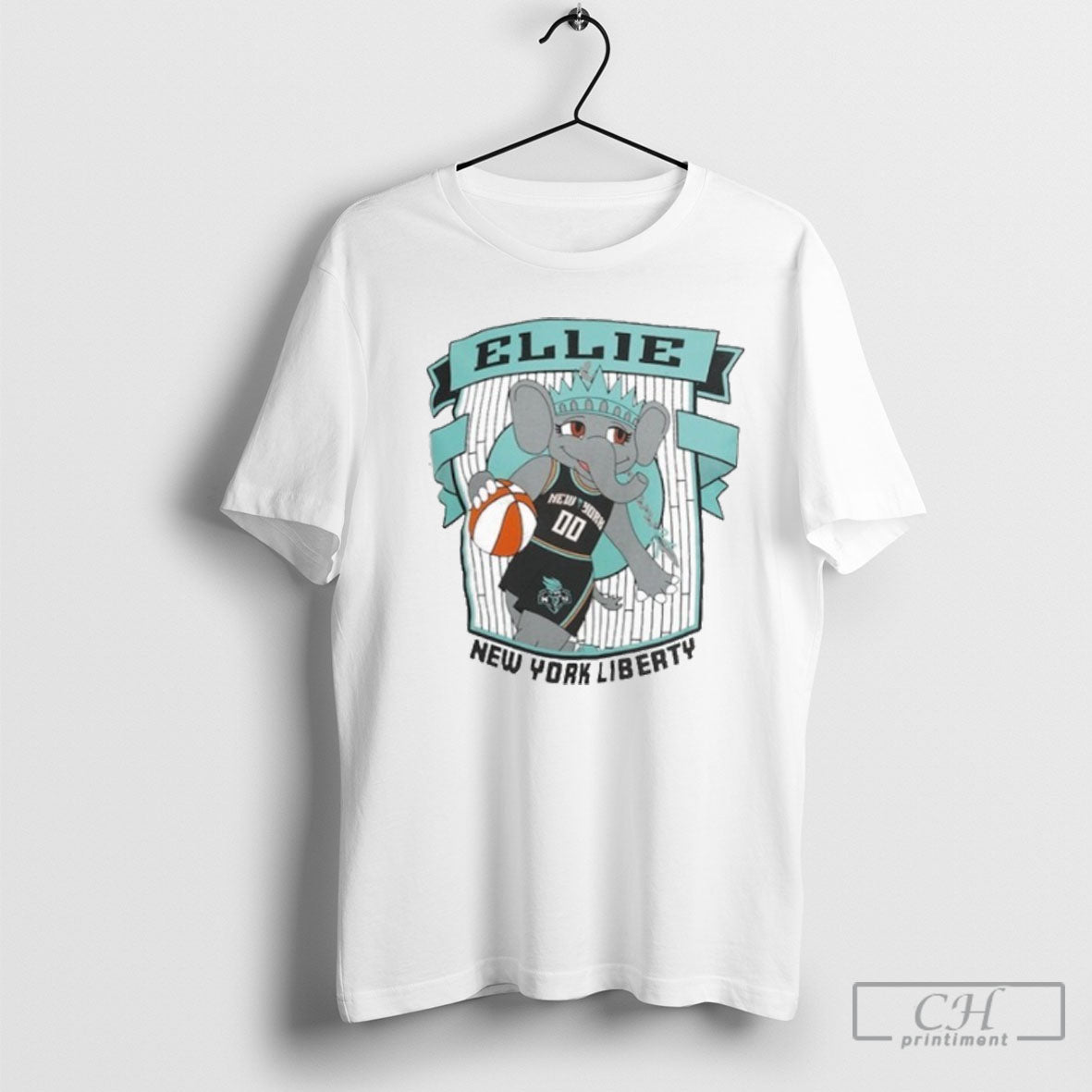 New York Liberty Ellie Mascot Established T Shirt Tee Unisex T-shirt, Sweatshirt, Hoodie, Long Sleeve Tee - T-Shirt, Sweatshirt, Hoodie
