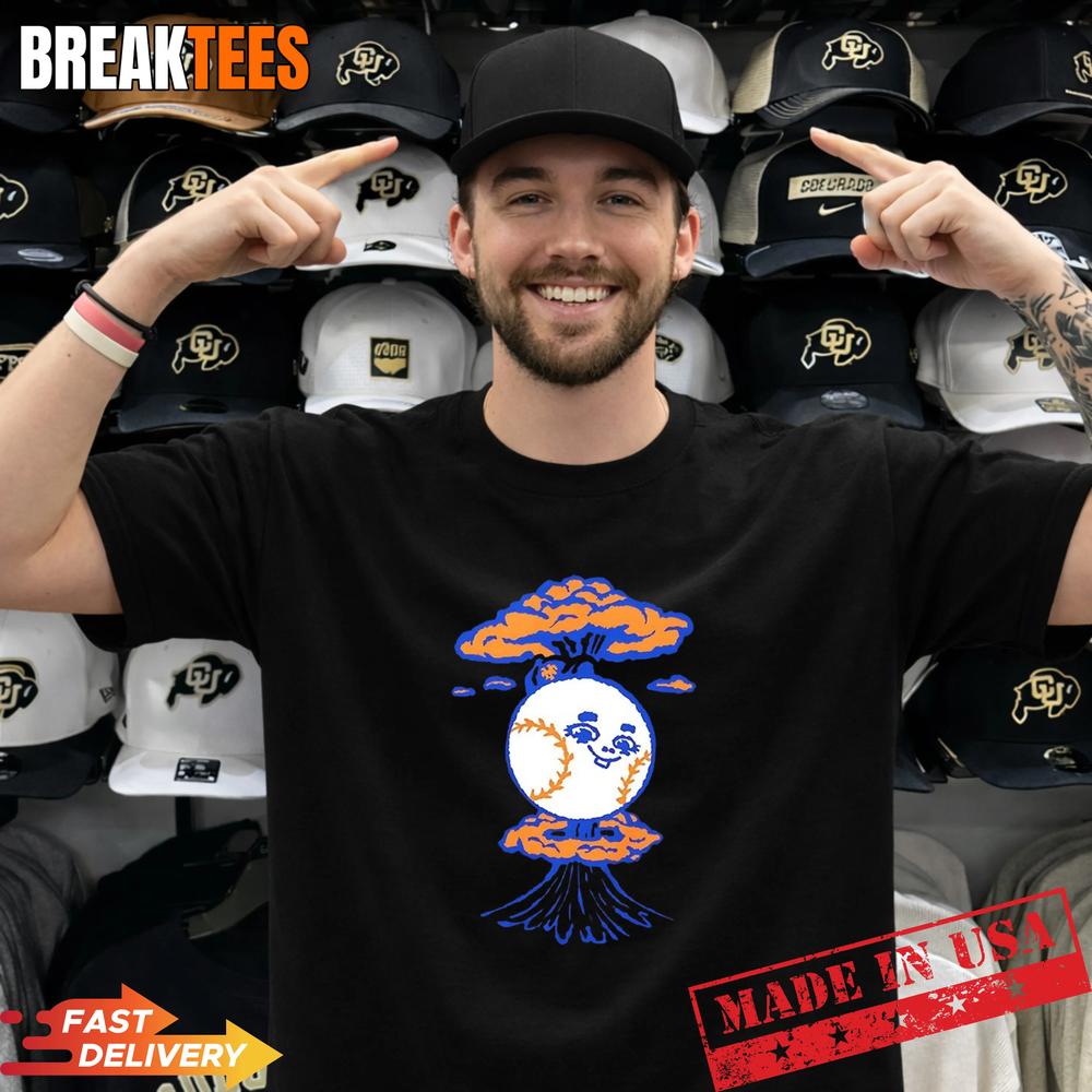 New York Mets Baseball Explosion T-Shirt Unisex T-shirt, Sweatshirt, Hoodie, Long Sleeve Tee - T-Shirt, Sweatshirt, Hoodie