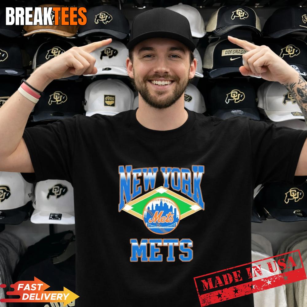 New York Mets Baseball Retro Diamond T-Shirt Unisex T-shirt, Sweatshirt, Hoodie, Long Sleeve Tee - T-Shirt, Sweatshirt, Hoodie