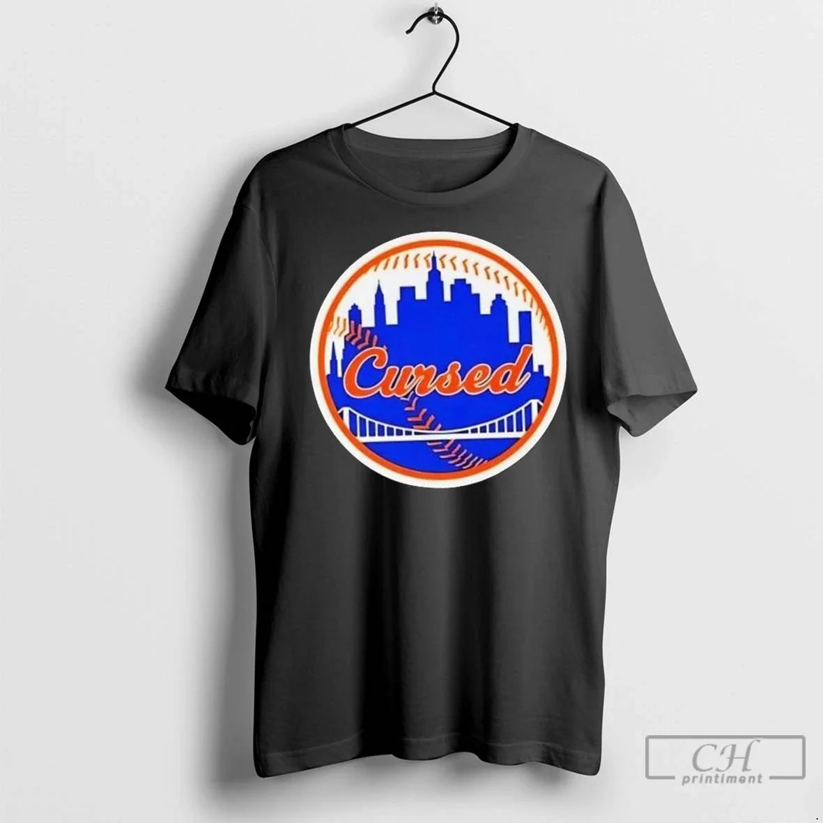 New York Mets Cursed Skyline Long Sleve T Shirts Unisex T-shirt, Sweatshirt, Hoodie, Long Sleeve Tee - T-Shirt, Sweatshirt, Hoodie