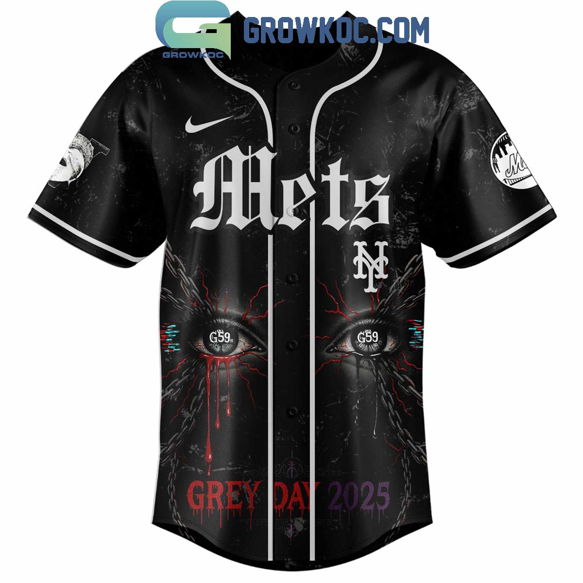 New York Mets Mix Suicideboys Grey Day 2025 Baseball Jersey baseball jersey product view 2