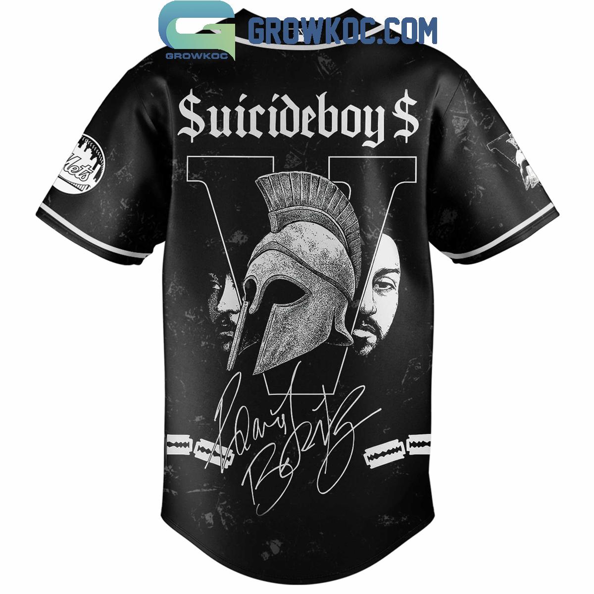New York Mets Mix Suicideboys Grey Day 2025 Baseball Jersey baseball jersey product view 3
