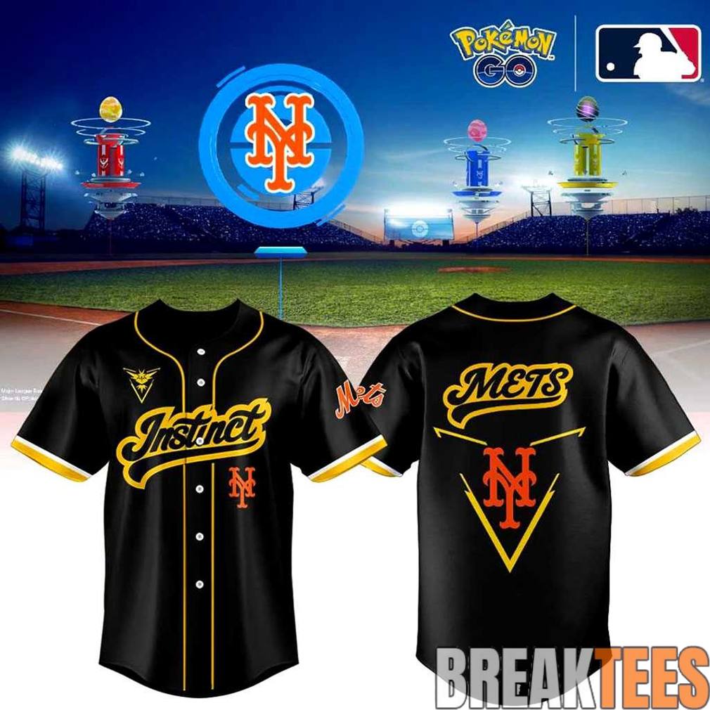 New York Mets Pokmon Go Night 2026 ‘Instinct’ Baseball Jersey baseball jersey product view 1