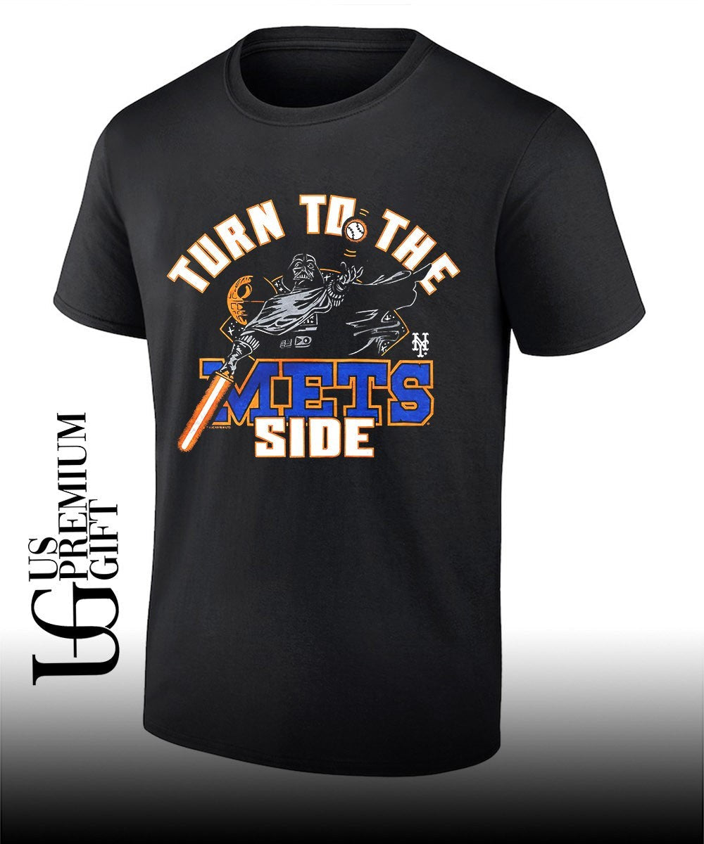 New York Mets turn to the Mets side Darth Vader shirt Unisex T-shirt, Sweatshirt, Hoodie, Long Sleeve Tee - T-Shirt, Sweatshirt, Hoodie
