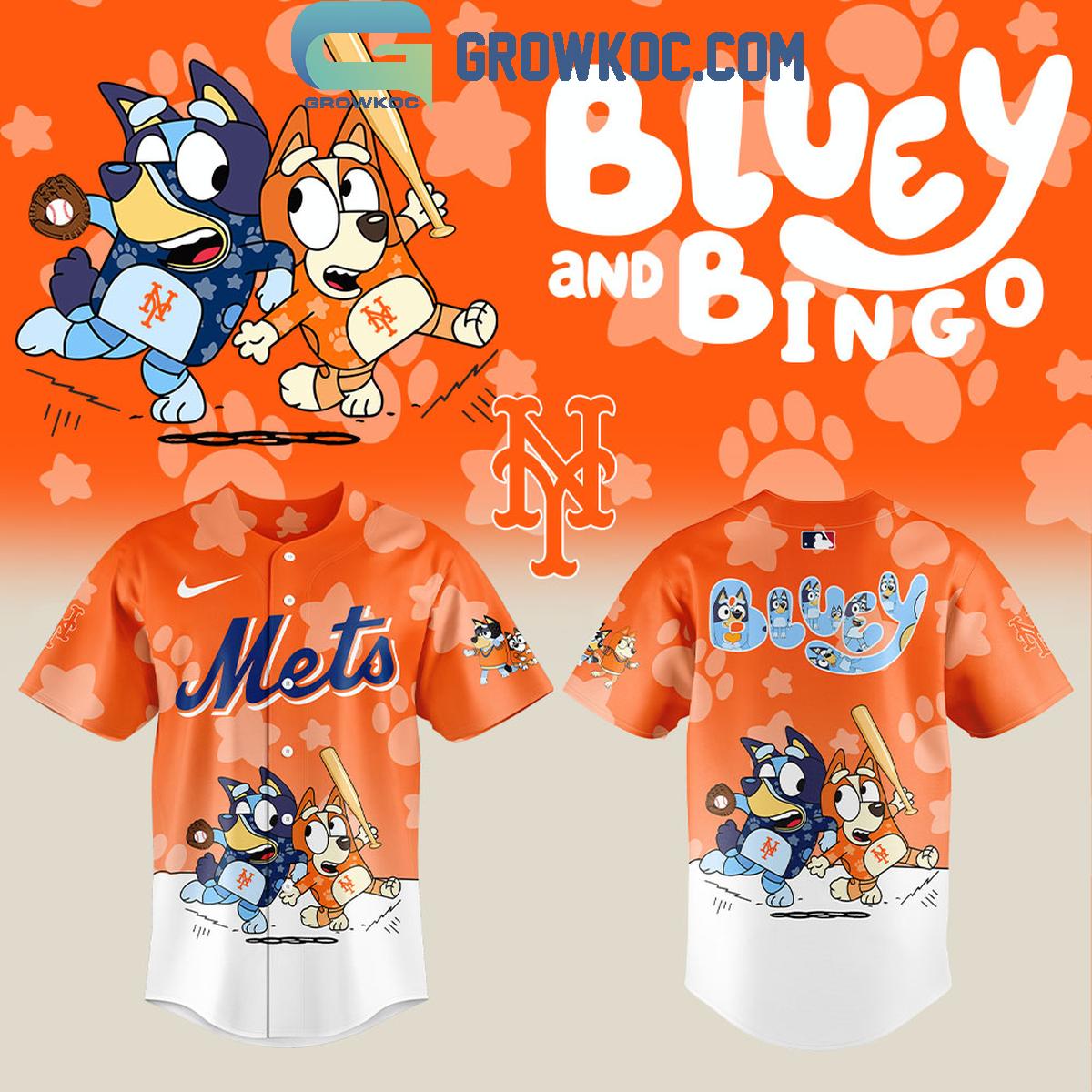 New York Mets x Bluey and Bingo Baseball Jersey baseball jersey product view 1