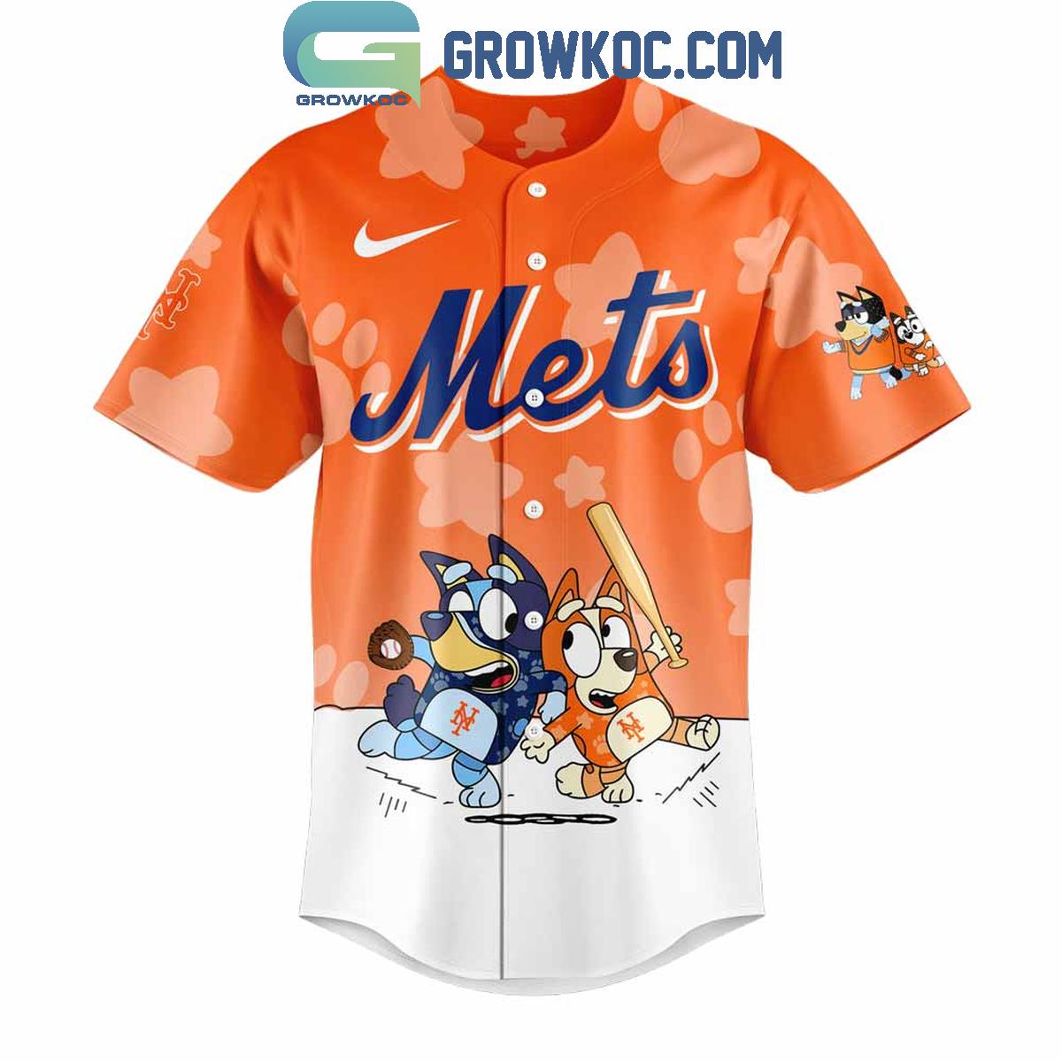 New York Mets x Bluey and Bingo Baseball Jersey baseball jersey product view 2