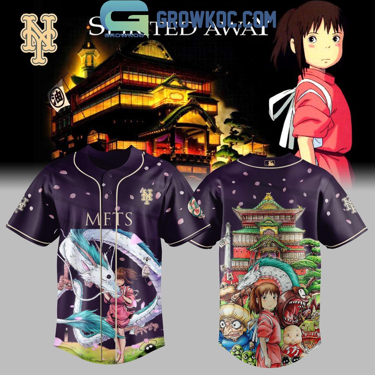 New York Mets x Spirited Away Studio Ghibli 2025 Baseball Jersey baseball jersey product view 1