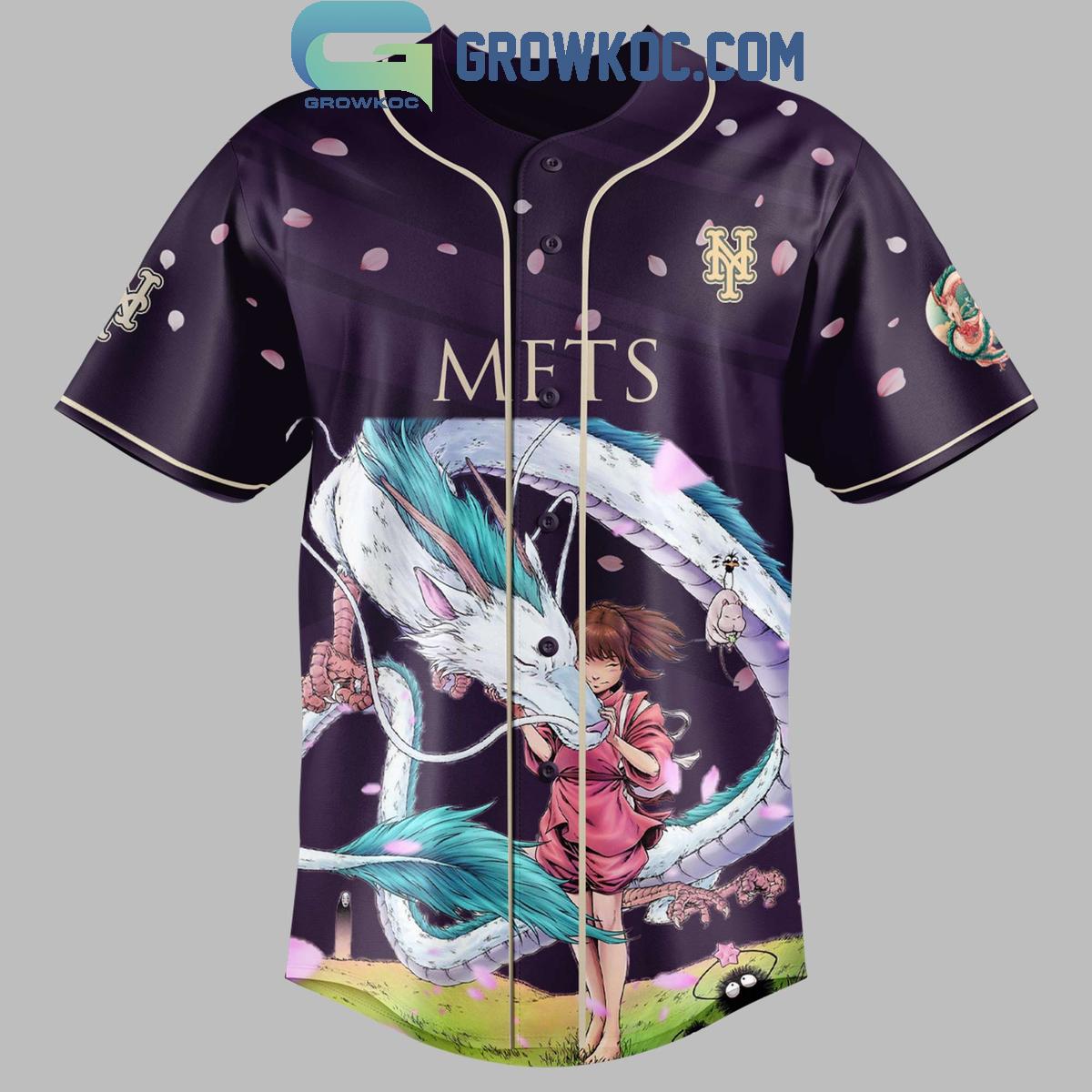 New York Mets x Spirited Away Studio Ghibli 2025 Baseball Jersey baseball jersey product view 2