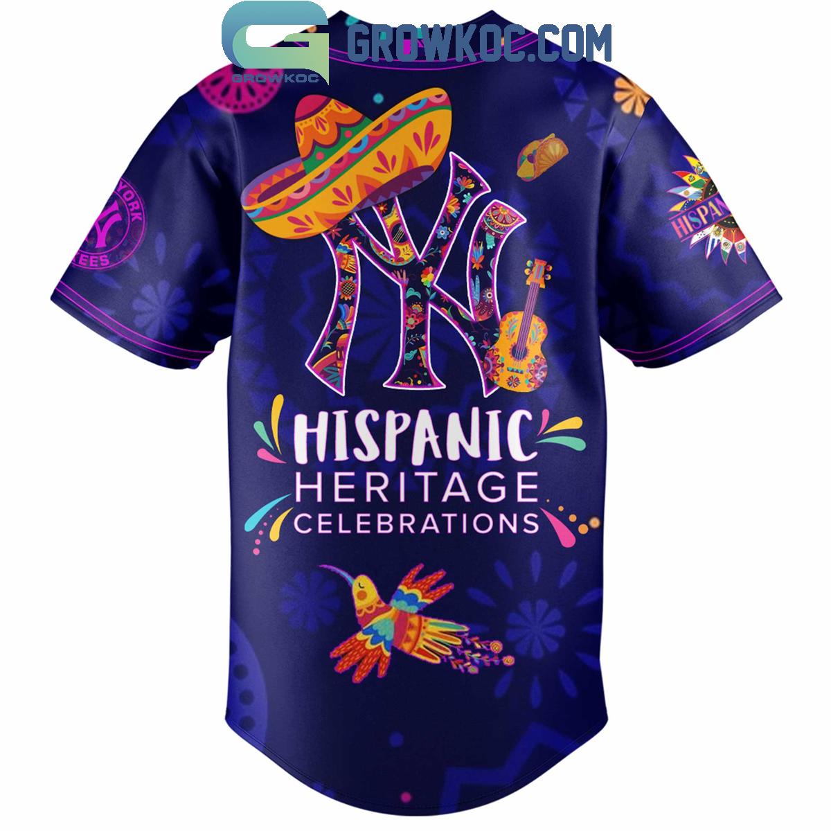 New York Yankees Hispanic Heritage Celebrations 2025 Baseball Jersey baseball jersey product view 3