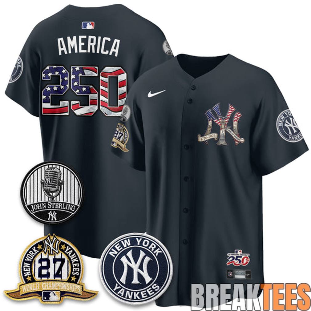 New York Yankees Independence Day 250 Years USA Special Baseball Jersey Unisex T-shirt, Sweatshirt, Hoodie, Long Sleeve Tee - T-Shirt, Sweatshirt, Hoodie