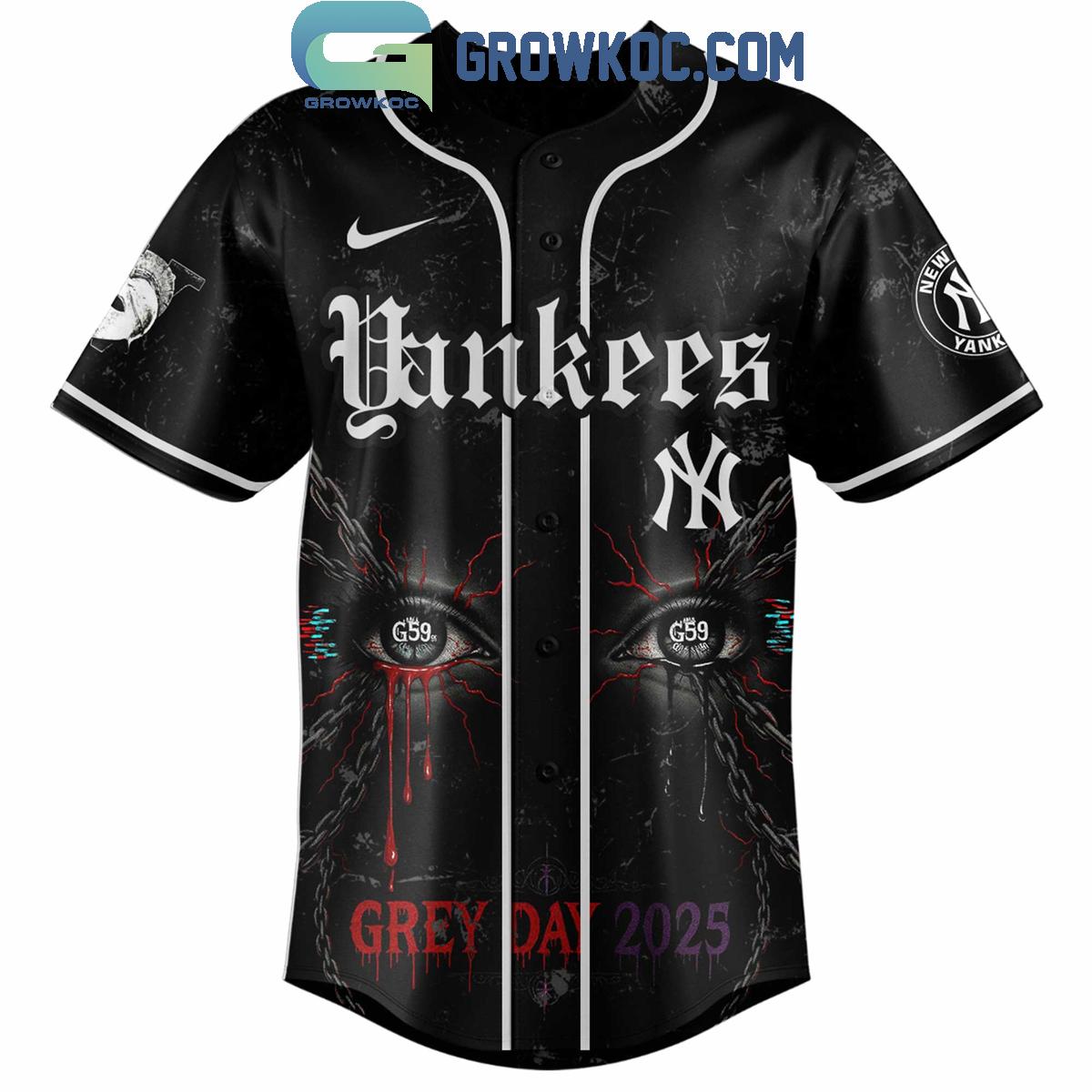 New York Yankees Mix Suicideboys Grey Day 2025 Baseball Jersey baseball jersey product view 2