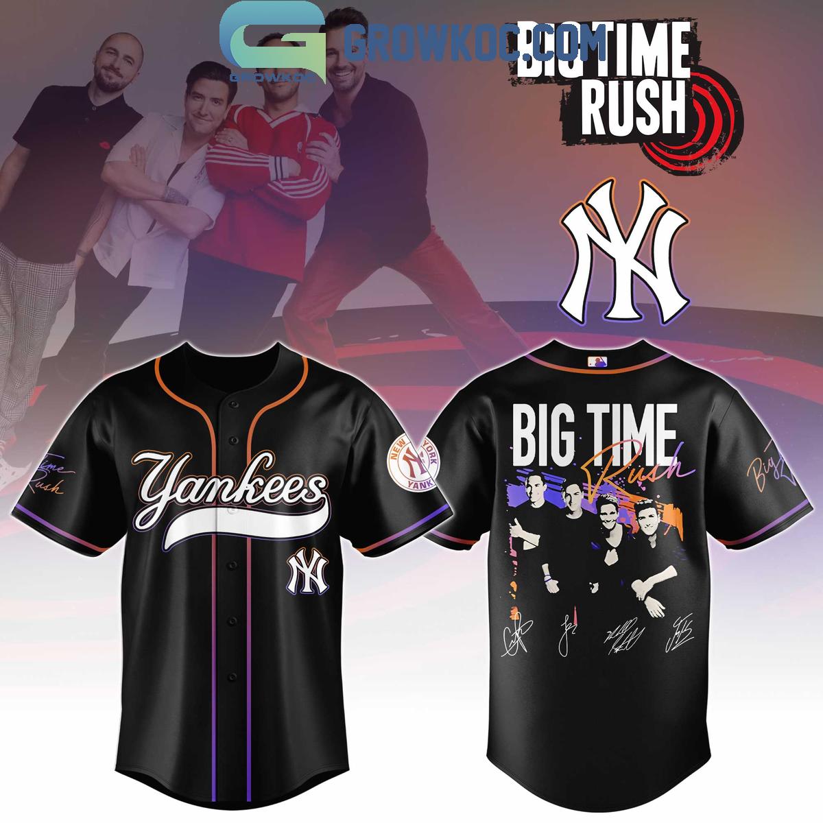 New York Yankees x Big Time Rush Tour 2025 Baseball Jersey baseball jersey product view 1
