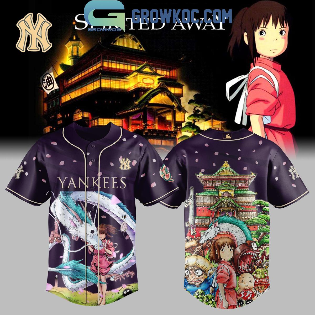 New York Yankees x Spirited Away Studio Ghibli 2025 Baseball Jersey baseball jersey product view 1